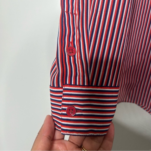 CAbi striped long sleeve blouse style 5335 size large - Picture 7 of 8